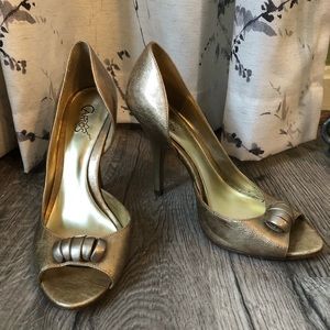 Carlos Santana Gold Stilettos